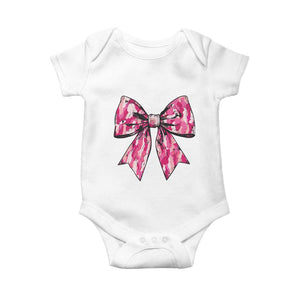 Camo Girl Baby Onesie Camouflage Bow Coquette Hunting Hunter TS09 White Print Your Wear