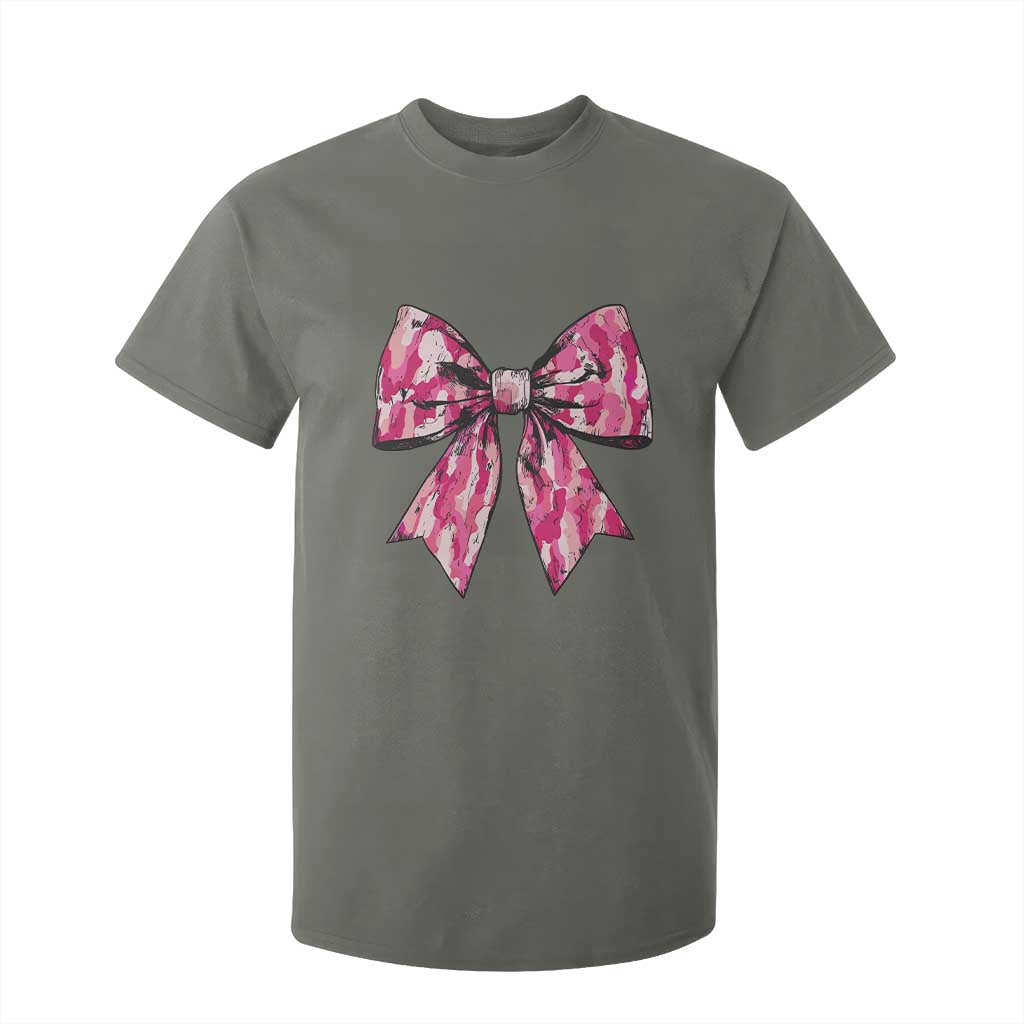 Camo Girl T Shirt For Kid Camouflage Bow Coquette Hunting Hunter TS09 Military Green Print Your Wear