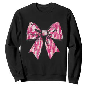 Camo Girl Sweatshirt Camouflage Bow Coquette Hunting Hunter TS09 Black Print Your Wear