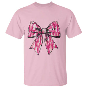 Camo Girl T Shirt Camouflage Bow Coquette Hunting Hunter TS09 Light Pink Print Your Wear