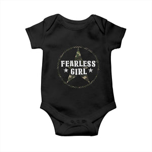 Fearless Girl Camouflage Baby Onesie TS09 Black Print Your Wear