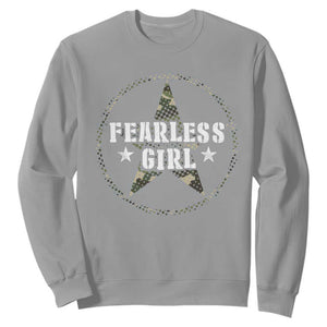 Fearless Girl Camouflage Sweatshirt TS09 Sport Gray Print Your Wear