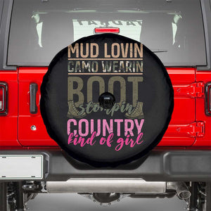 Country Girl Spare Tire Cover Mud Lovin Camo Wearin Boot Stomping TS09 Black Print Your Wear