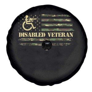 Disabled Veteran Spare Tire Cover Camouflage American Flag Patriotic Veterans Day TS09 Print Your Wear