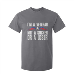 Veteran Pride T Shirt For Kid I'm A Veteran Not A Sucker Or A Loser TS09 Charcoal Print Your Wear