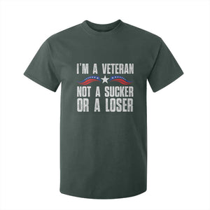 Veteran Pride T Shirt For Kid I'm A Veteran Not A Sucker Or A Loser TS09 Dark Forest Green Print Your Wear