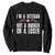 Veteran Pride Sweatshirt I'm A Veteran Not A Sucker Or A Loser TS09 Black Print Your Wear