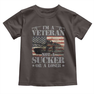 I'm A Veteran Baby Shirt Not A Sucker Or A Loser Tank Veterans Day TS09 Dark Chocolate Print Your Wear