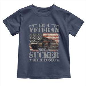 I'm A Veteran Baby Shirt Not A Sucker Or A Loser Tank Veterans Day TS09 Navy Print Your Wear