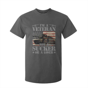 I'm A Veteran T Shirt For Kid Not A Sucker Or A Loser Tank Veterans Day TS09 Dark Heather Print Your Wear