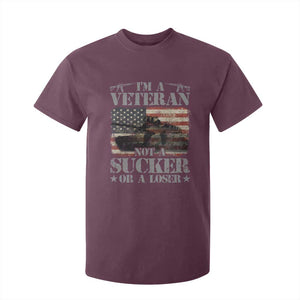 I'm A Veteran T Shirt For Kid Not A Sucker Or A Loser Tank Veterans Day TS09 Maroon Print Your Wear