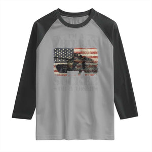 I'm A Veteran Raglan Shirt Not A Sucker Or A Loser Tank Veterans Day TS09 Sport Gray Black Print Your Wear