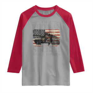 I'm A Veteran Raglan Shirt Not A Sucker Or A Loser Tank Veterans Day TS09 Sport Gray Red Print Your Wear