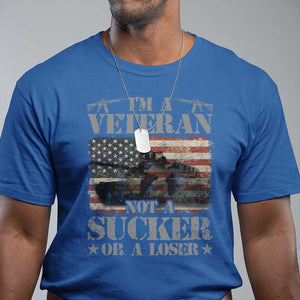 I'm A Veteran T Shirt Not A Sucker Or A Loser Tank Veterans Day TS09 Royal Blue Print Your Wear