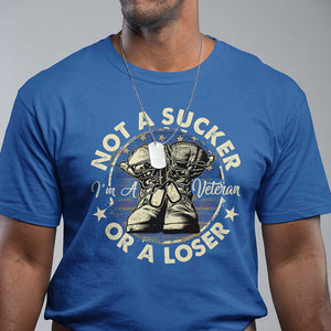 Not A Sucker Or A Loser T Shirt Veterans Day Patriotic American Flag TS09 Royal Blue Print Your Wear