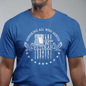 Veterans Day T Shirt Honoring All Who Served Thank You TS09 Royal Blue Print Your Wear