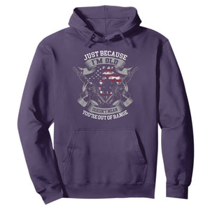 Veteran Hoodie Just Because I'm Old Doesn't Mean You're Out of Range TS09 Purple Print Your Wear