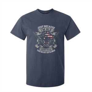 Veteran T Shirt For Kid Just Because I'm Old Doesn't Mean You're Out of Range TS09 Navy Print Your Wear