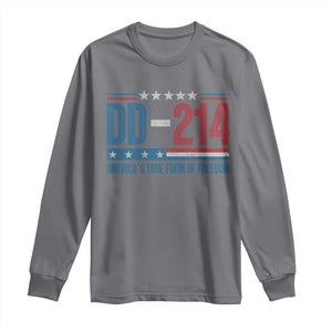 DD-214 Veteran Long Sleeve Shirt America's True Form Of Freedom TS09 Charcoal Print Your Wear