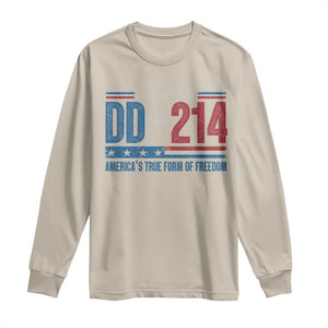 DD-214 Veteran Long Sleeve Shirt America's True Form Of Freedom TS09 Sand Print Your Wear