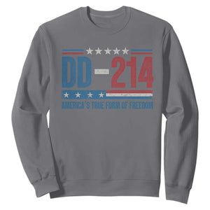 DD-214 Veteran Sweatshirt America's True Form Of Freedom TS09 Charcoal Print Your Wear