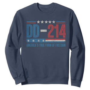 DD-214 Veteran Sweatshirt America's True Form Of Freedom TS09 Navy Print Your Wear