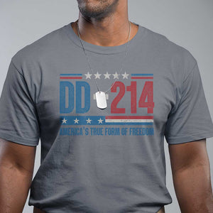 DD-214 Veteran T Shirt America's True Form Of Freedom TS09 Charcoal Print Your Wear