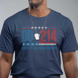 DD-214 Veteran T Shirt America's True Form Of Freedom TS09 Navy Print Your Wear