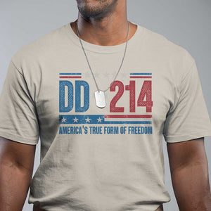 DD-214 Veteran T Shirt America's True Form Of Freedom TS09 Sand Print Your Wear