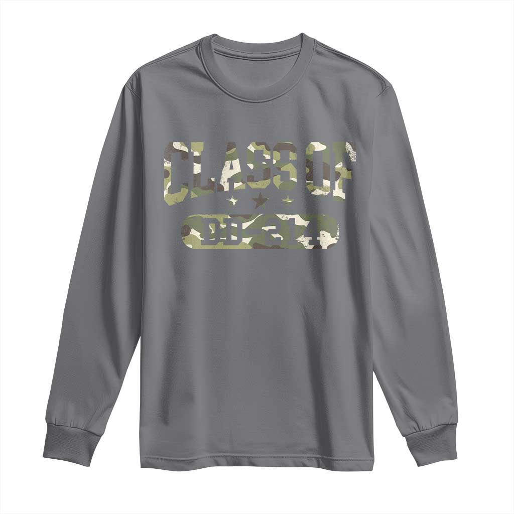 Funny Veteran Army Retirement Class Of DD-214 Long Sleeve Shirt TS09 Charcoal Print Your Wear