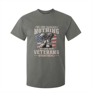 Veterans Day T Shirt For Kid We Owe Illegals Nothing Veterans Everything TS09 Military Green Print Your Wear