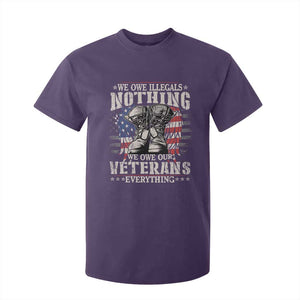 Veterans Day T Shirt For Kid We Owe Illegals Nothing Veterans Everything TS09 Purple Print Your Wear