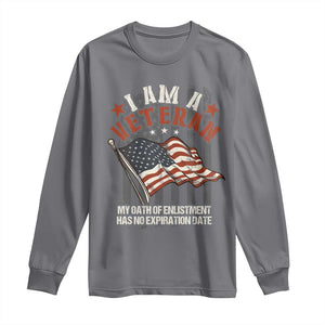 Veteran Pride Long Sleeve Shirt My Oath Has No Expiration TS09 Charcoal Print Your Wear