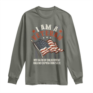 Veteran Pride Long Sleeve Shirt My Oath Has No Expiration TS09 Military Green Print Your Wear