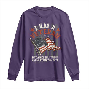 Veteran Pride Long Sleeve Shirt My Oath Has No Expiration TS09 Purple Print Your Wear