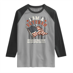 Veteran Pride Raglan Shirt My Oath Has No Expiration TS09 Sport Gray Black Print Your Wear