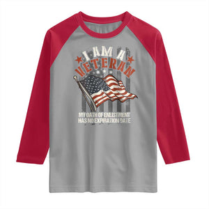 Veteran Pride Raglan Shirt My Oath Has No Expiration TS09 Sport Gray Red Print Your Wear