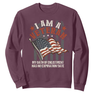 Veteran Pride Sweatshirt My Oath Has No Expiration TS09 Maroon Print Your Wear