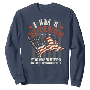 Veteran Pride Sweatshirt My Oath Has No Expiration TS09 Navy Print Your Wear