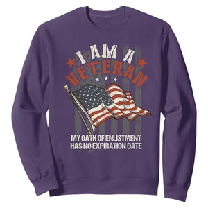 Veteran Pride Sweatshirt My Oath Has No Expiration TS09 Purple Print Your Wear