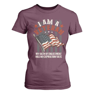 Veteran Pride T Shirt For Women My Oath Has No Expiration TS09 Maroon Print Your Wear