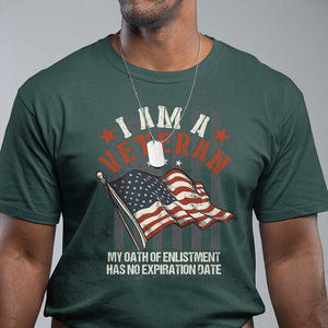 Veteran Pride T Shirt My Oath Has No Expiration TS09 Dark Forest Green Print Your Wear