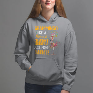 Grammingo Like A Normal Grandma Just More Fabulous Flamingo Hoodie TS09 Charcoal Printyourwear