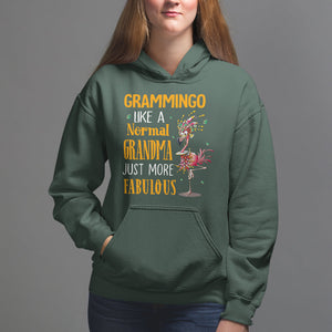 Grammingo Like A Normal Grandma Just More Fabulous Flamingo Hoodie TS09 Dark Forest Green Printyourwear