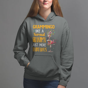 Grammingo Like A Normal Grandma Just More Fabulous Flamingo Hoodie TS09 Dark Heather Printyourwear