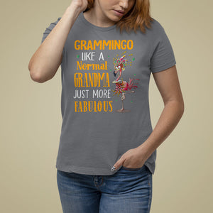 Grammingo Like A Normal Grandma Just More Fabulous Flamingo T Shirt For Women TS09 Charcoal Printyourwear