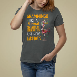 Grammingo Like A Normal Grandma Just More Fabulous Flamingo T Shirt For Women TS09 Dark Heather Printyourwear