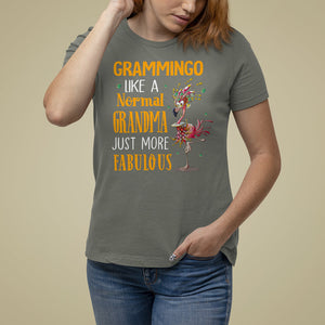 Grammingo Like A Normal Grandma Just More Fabulous Flamingo T Shirt For Women TS09 Military Green Printyourwear