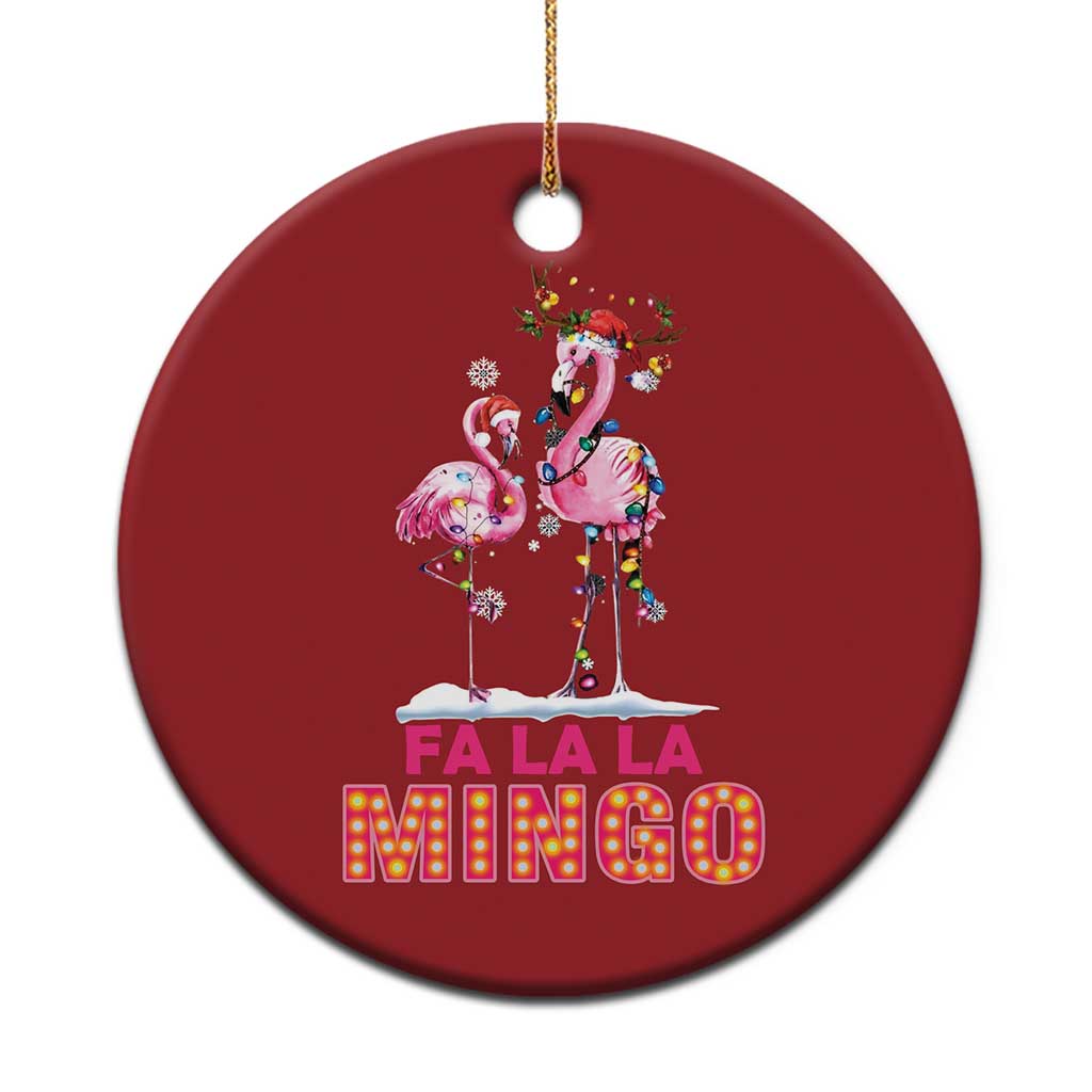 Fa La La Mingo Flamingo Hawaiian Xmas Christmas Ornament TS09 Print Your Wear