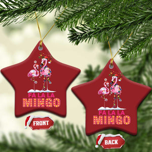 Fa La La Mingo Flamingo Hawaiian Xmas Christmas Ornament TS09 Star Red Print Your Wear